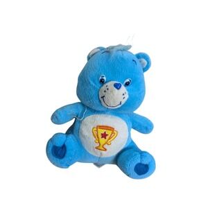 Care Bears Champ Bear Plush Blue Trophy 2007 Nanco 8 Inch Stuffed Animal Toy